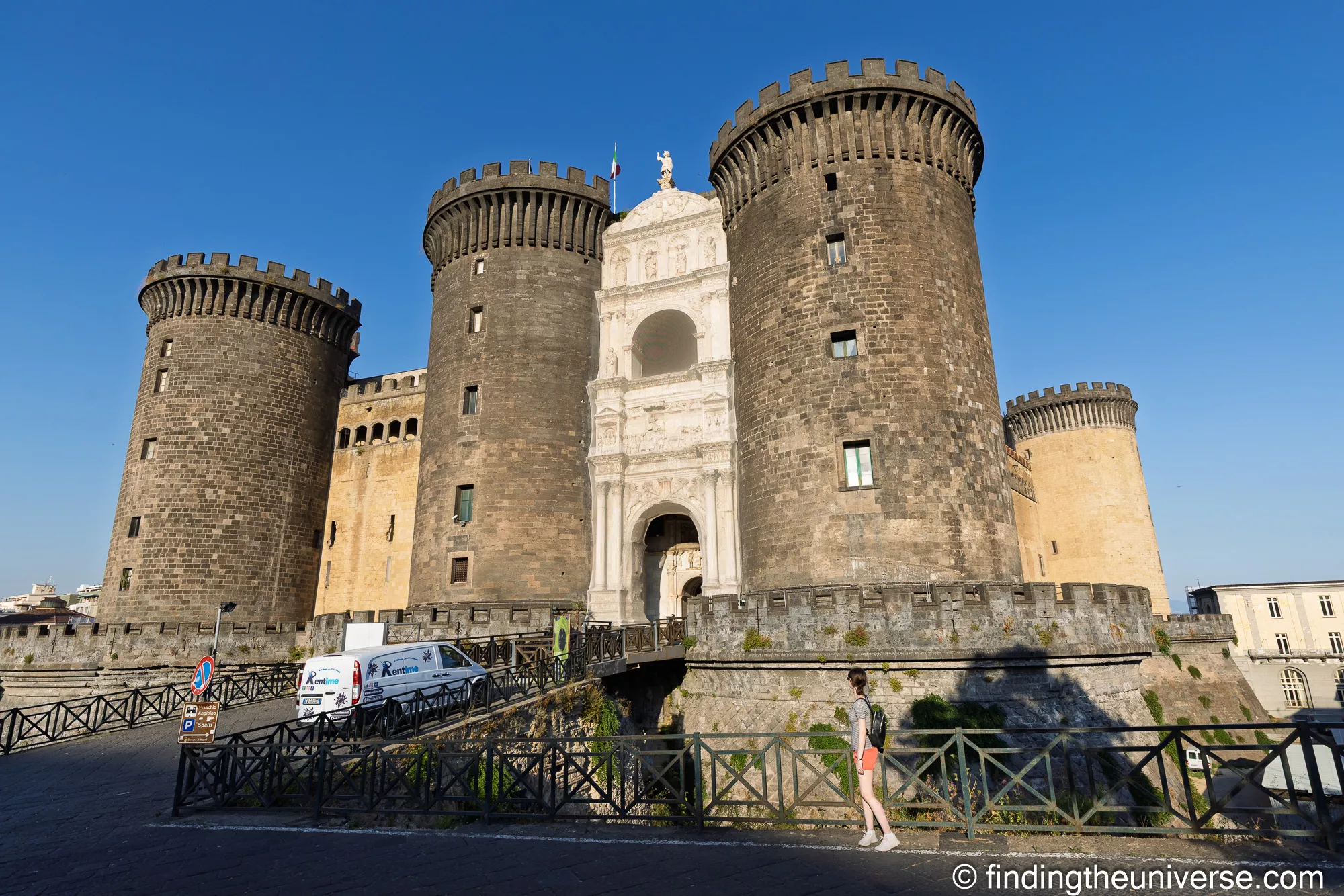 The medieval towers of Castel Nuovo (the Maschio Angioino) in Naples