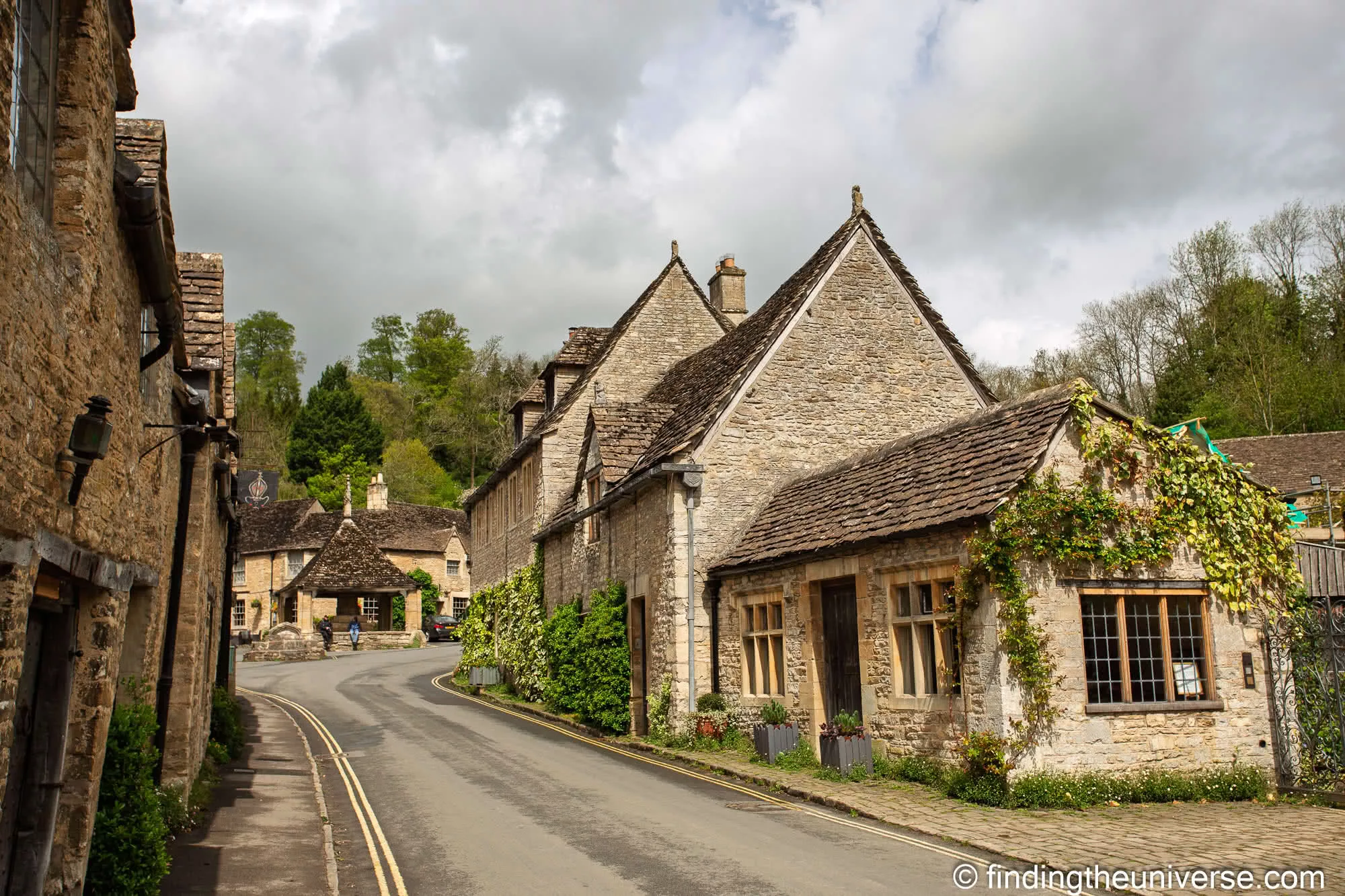 Castle Combe stone cottages on The Street