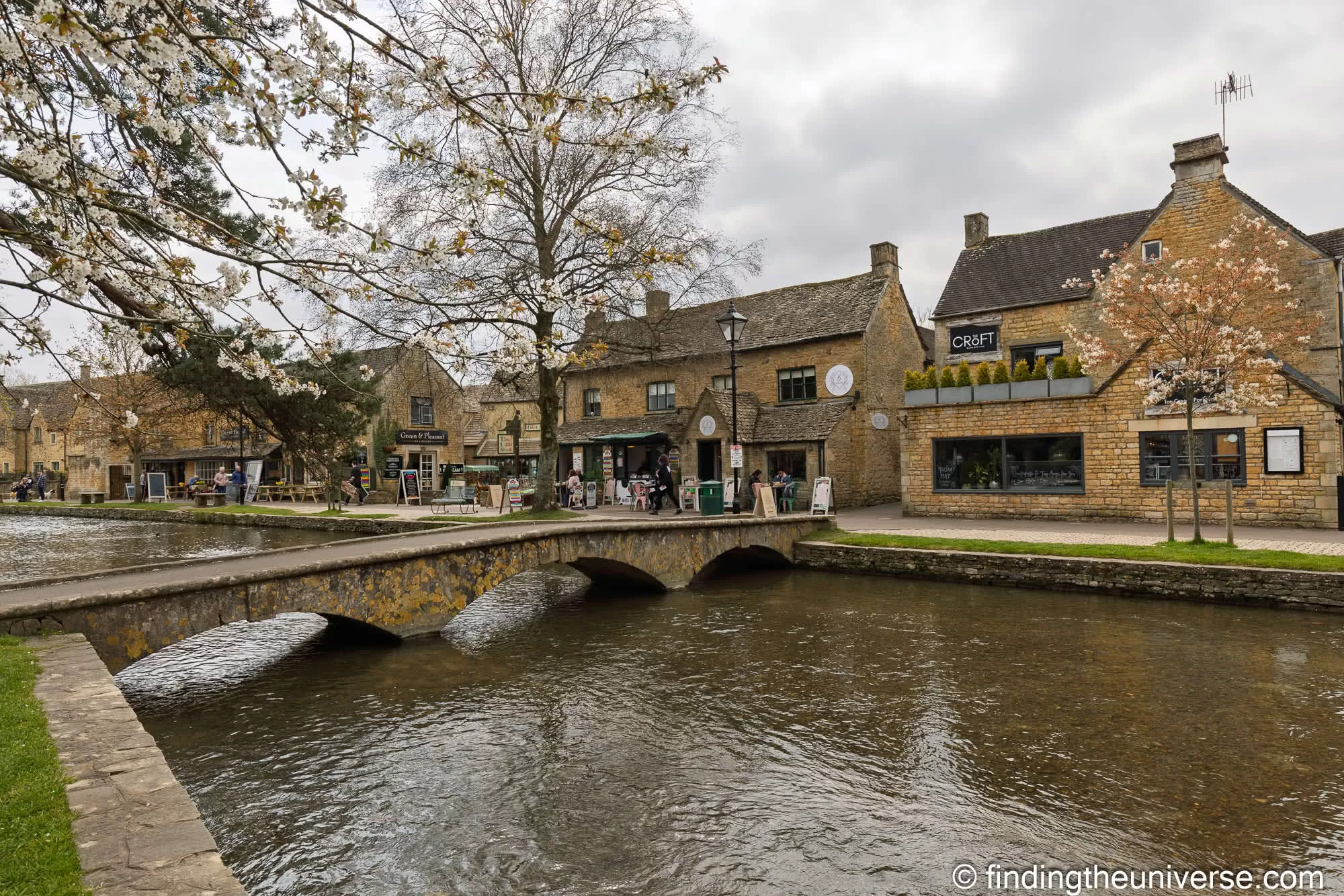 Cherry blossom over the Windrush at Bourton-on-the-Water