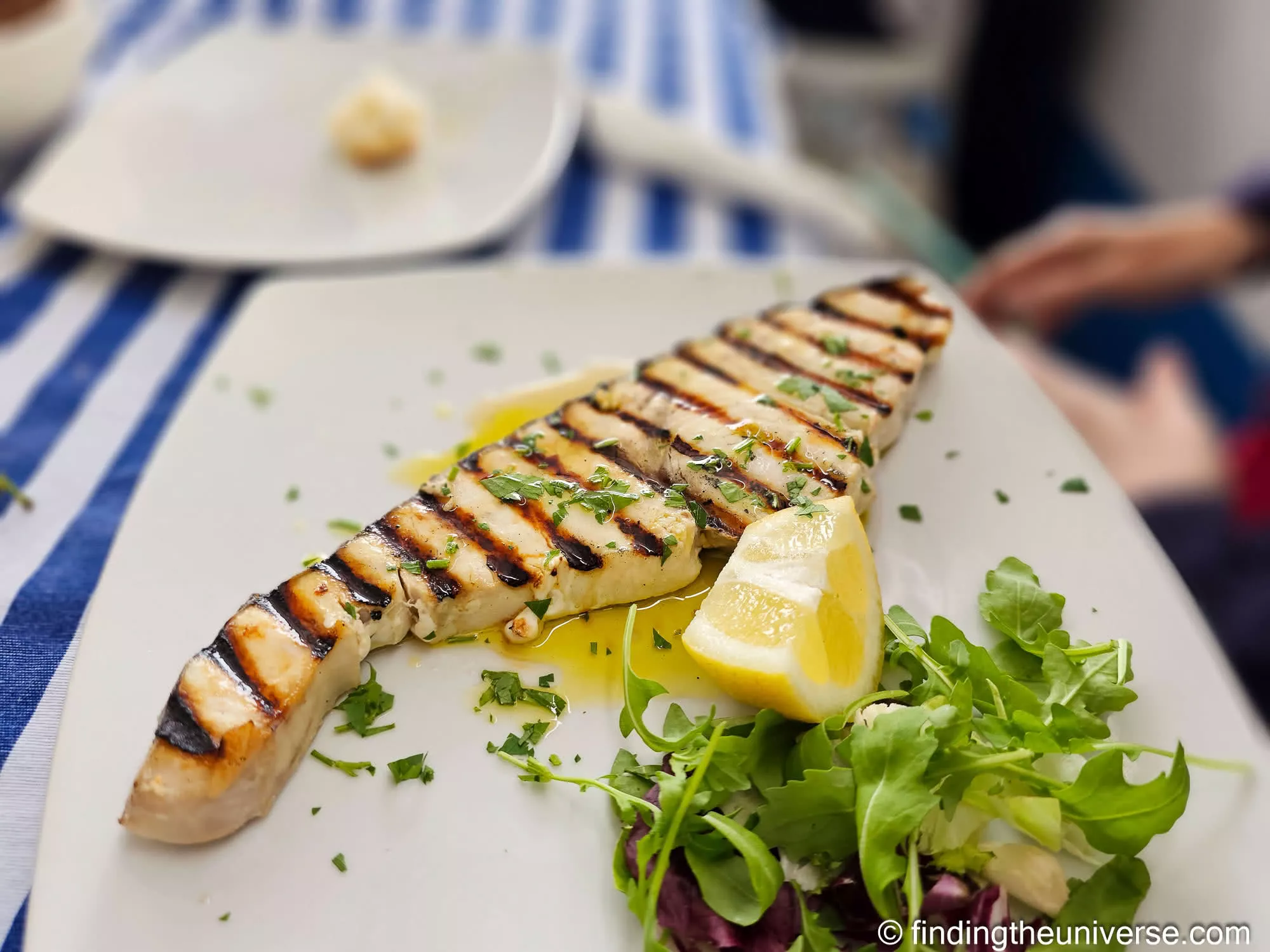 The grilled fish of the day at Porta Marina Seafood, Sorrento