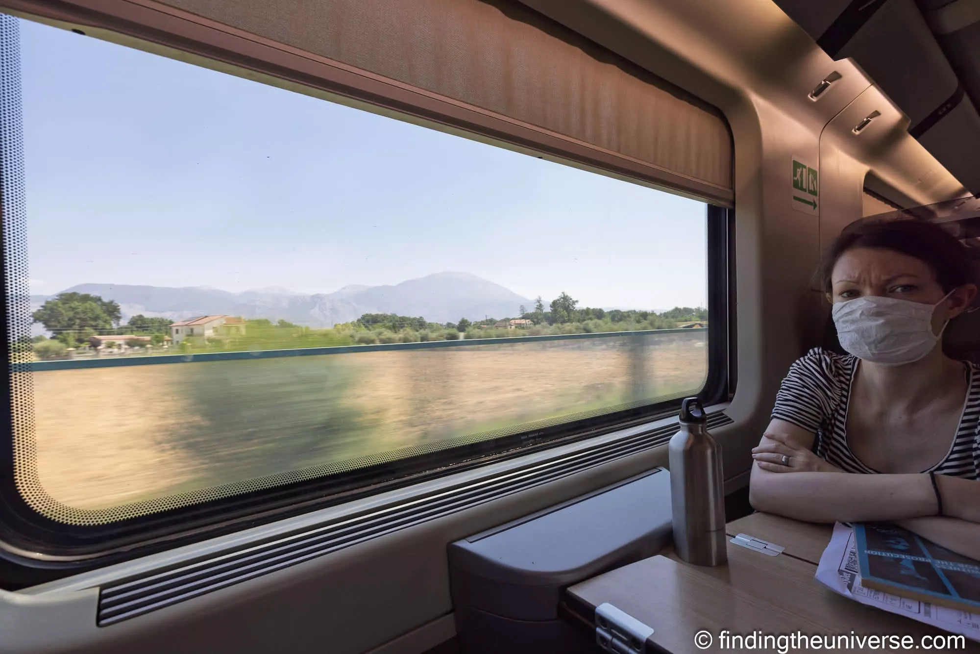 On the high-speed train from Rome down to Naples