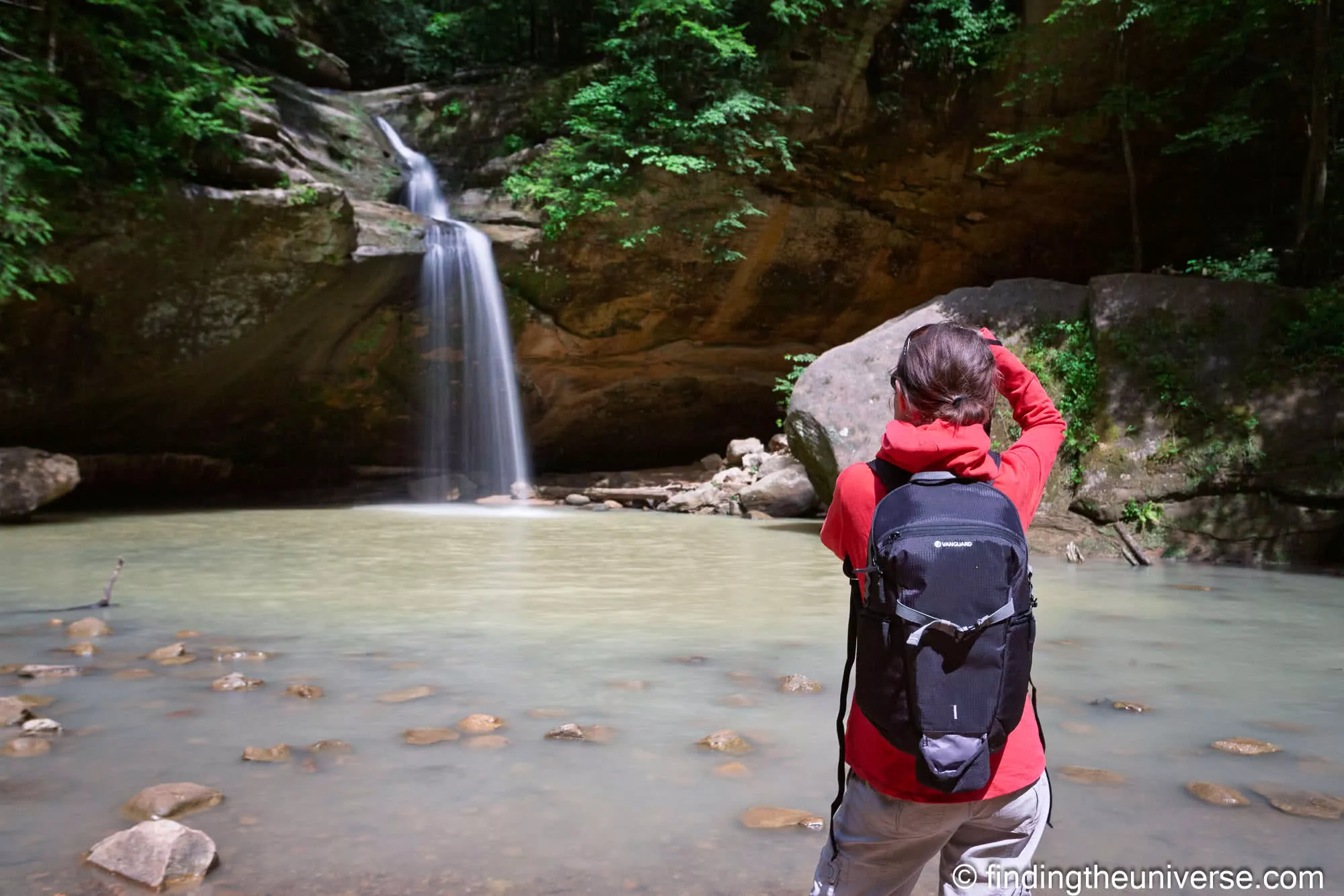 Jess shooting waterfall with Vanguard bad by Laurence Norah