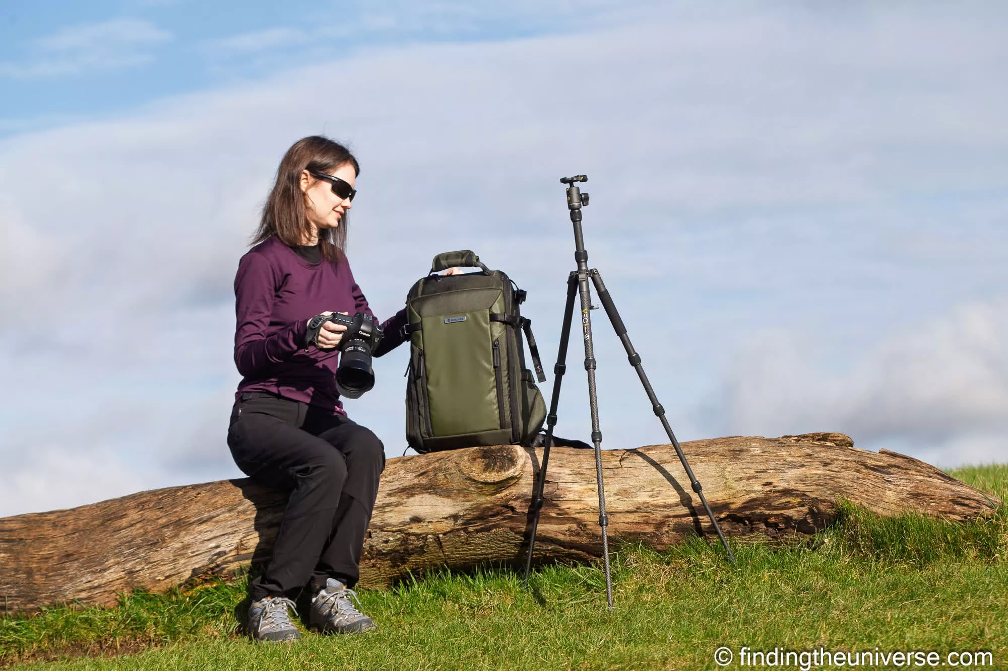 Jess with Vanguard photography bag by Laurence Norah