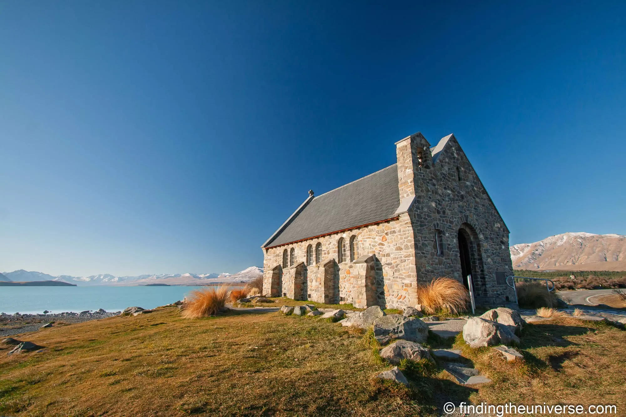 Lake Tekapo and the Church of the Good Shepherd by Laurence Norah