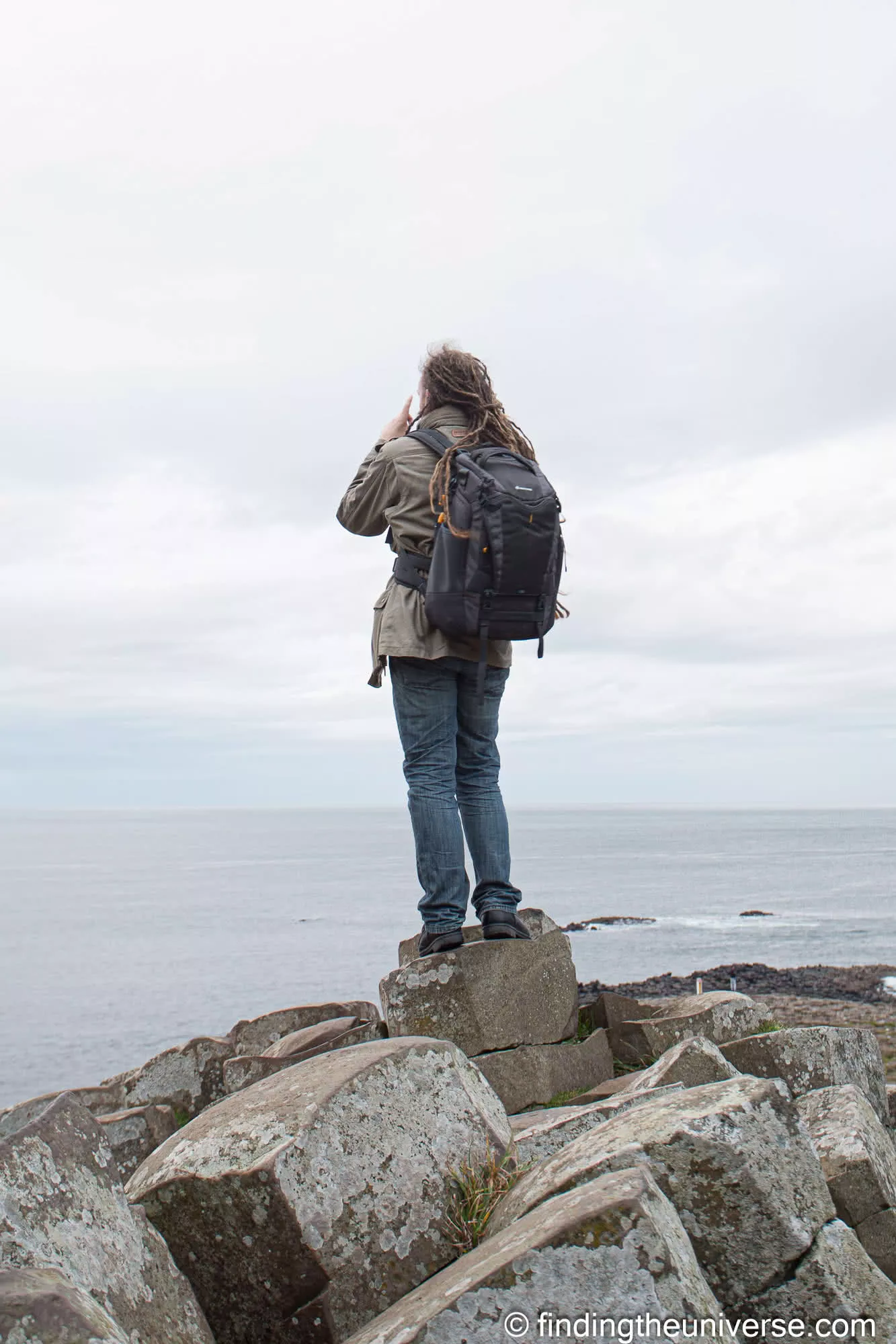Laurence on Giants Causeway with Alta Sky by Laurence Norah