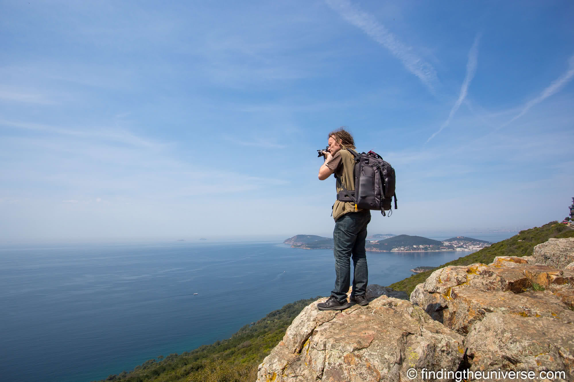 Laurence with Alta Sky bag in Spain