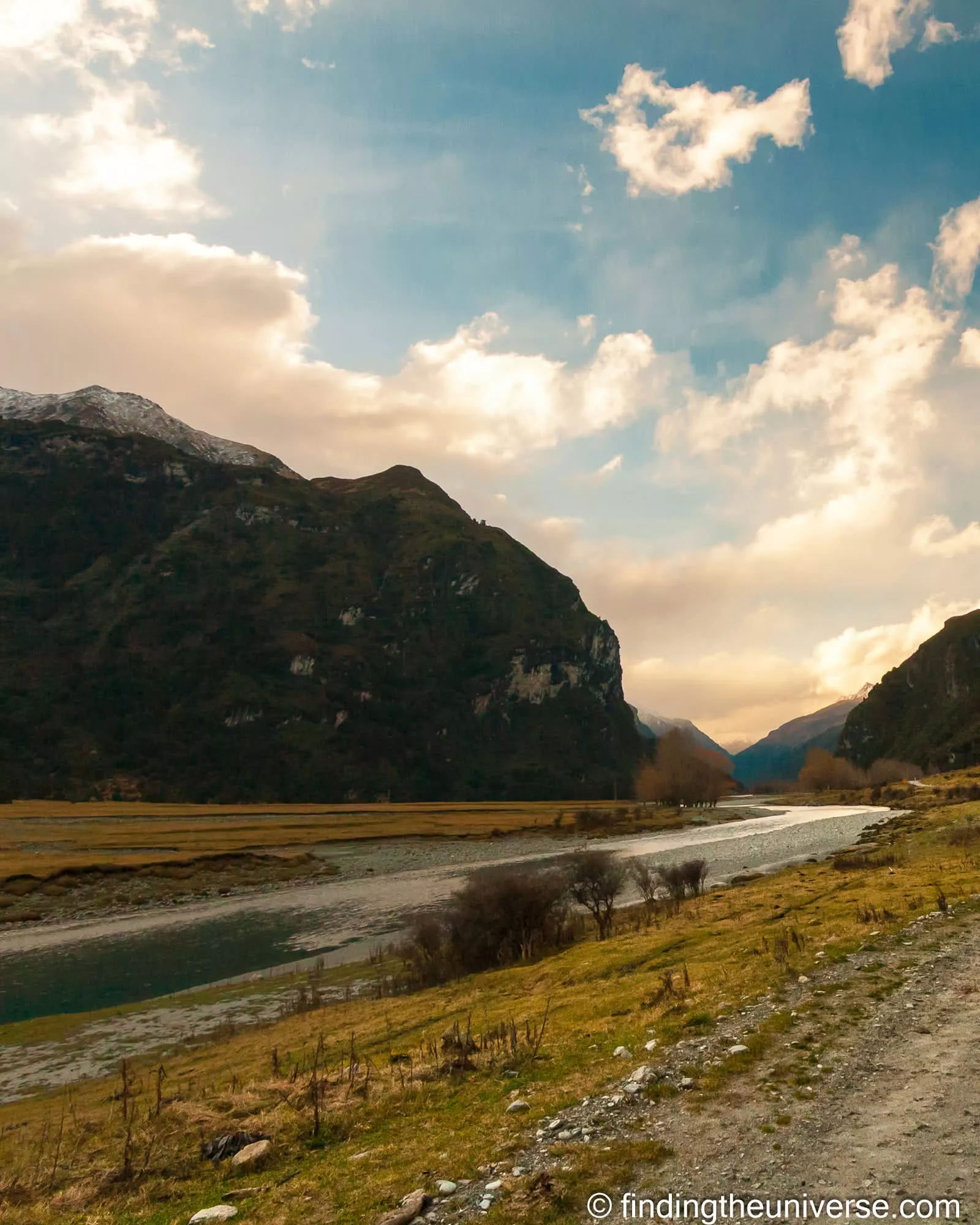 River and Clouds New Zealand by Laurence Norah