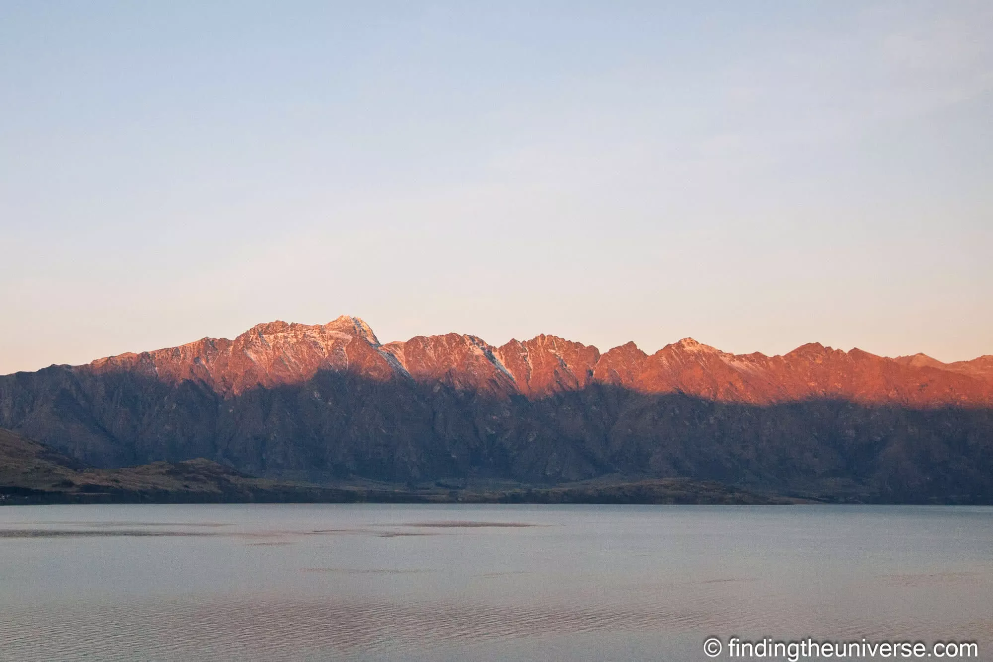 Sunset over the Remarkables and Lake Wakatipu by Laurence Norah