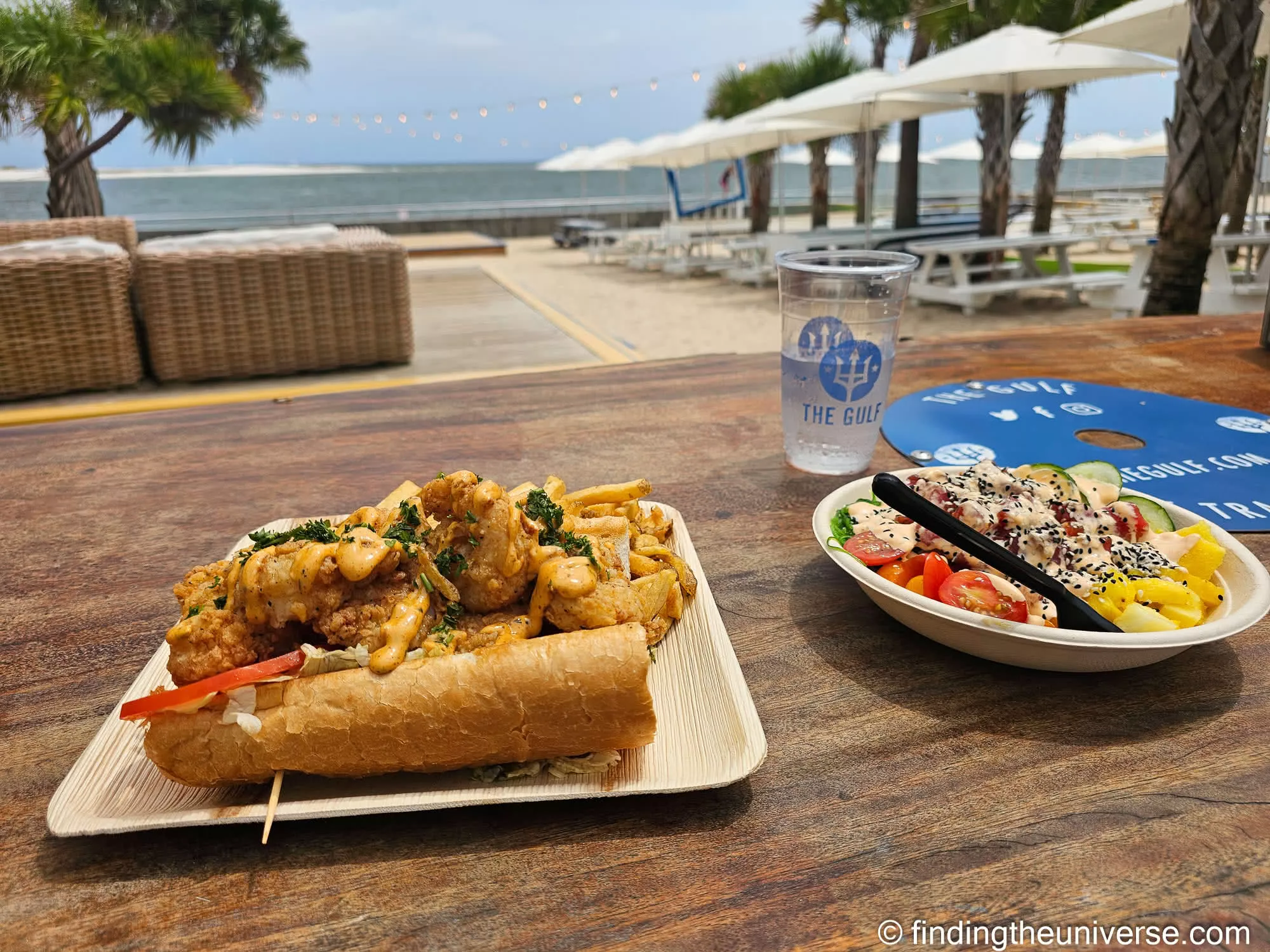 A po'boy and a poke bowl at The Gulf