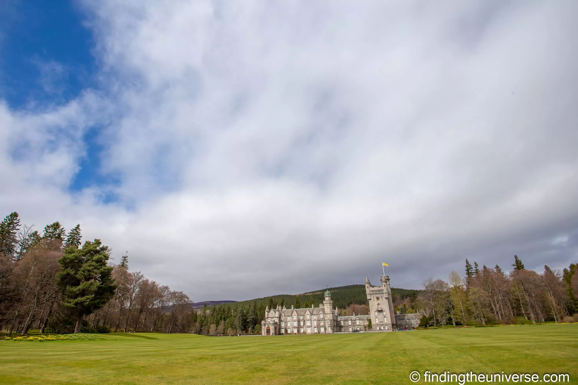 Balmoral Castle across the lawns