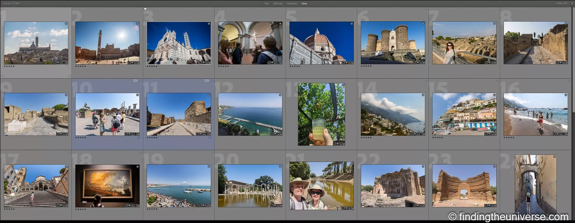Culling travel photos in Adobe Lightroom using flags to mark keepers