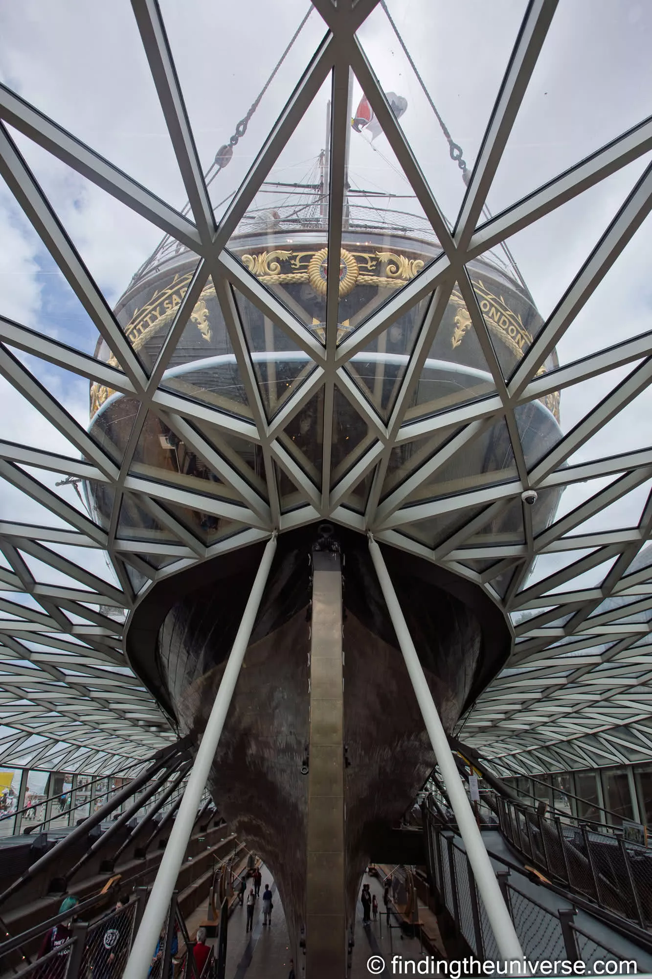 Cutty Sark hull from below