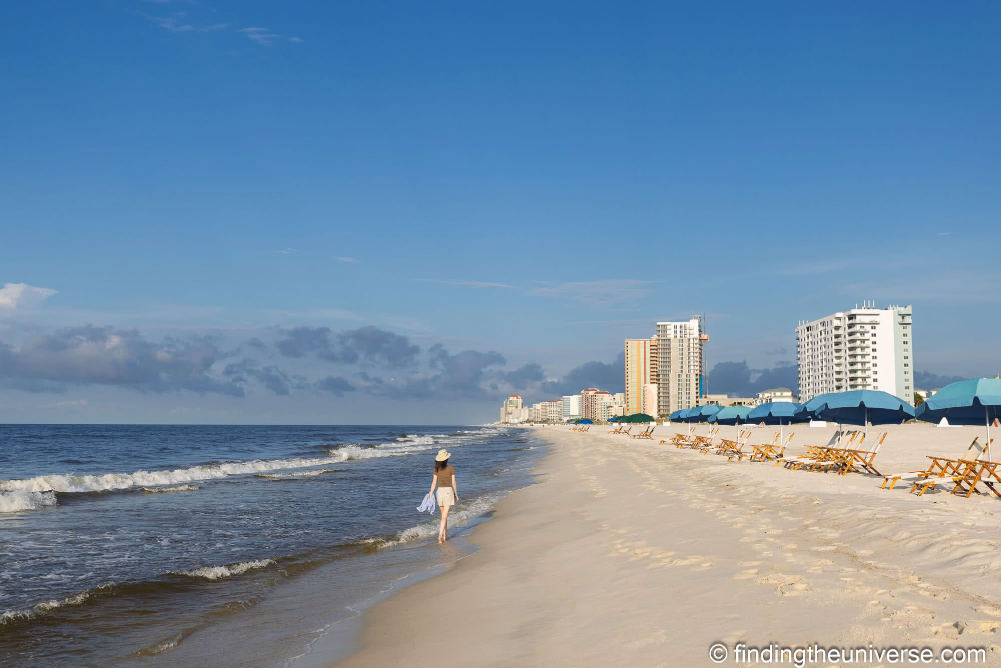 Early morning on Orange Beach, before the crowds