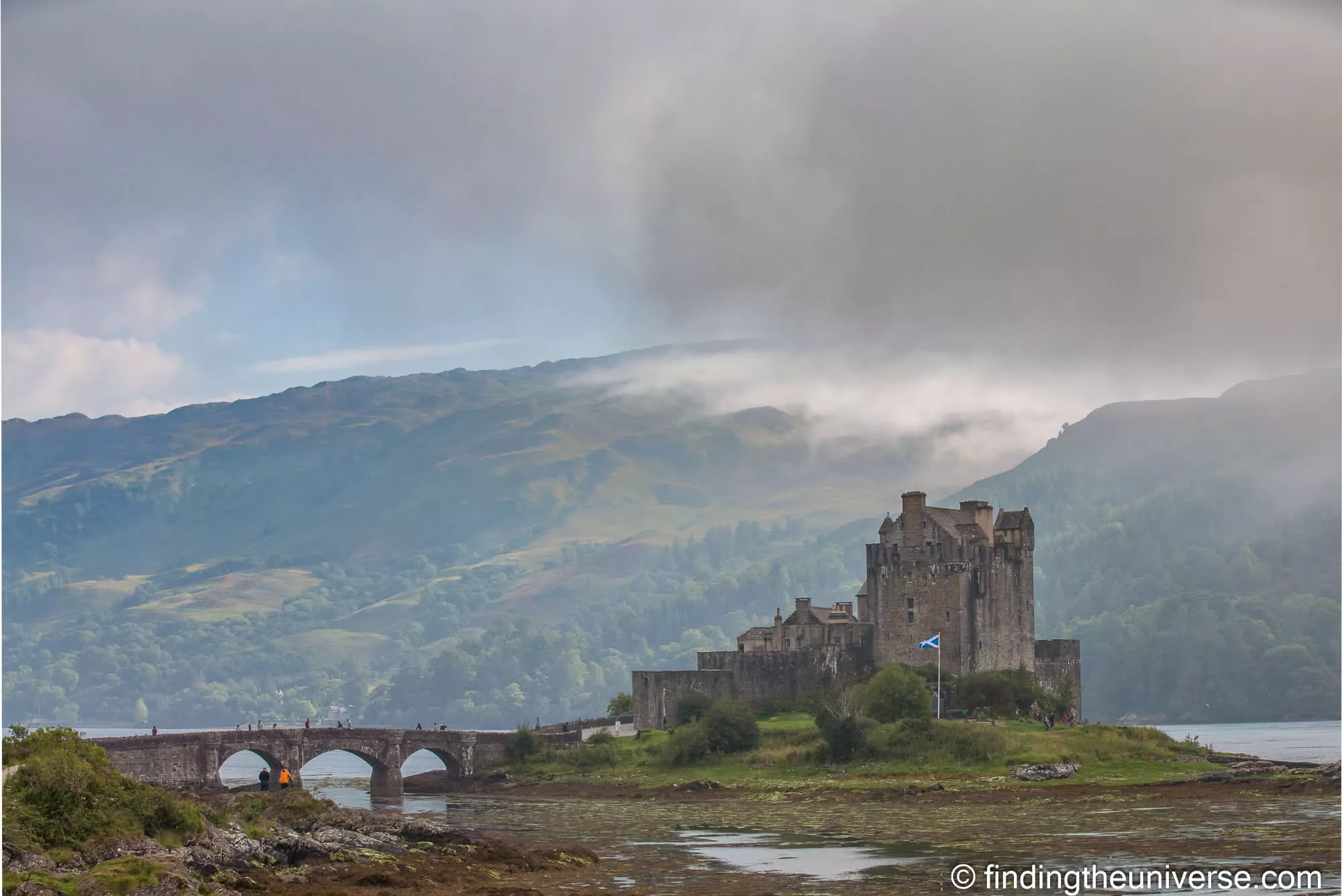 Eilean Donan Castle under low cloud