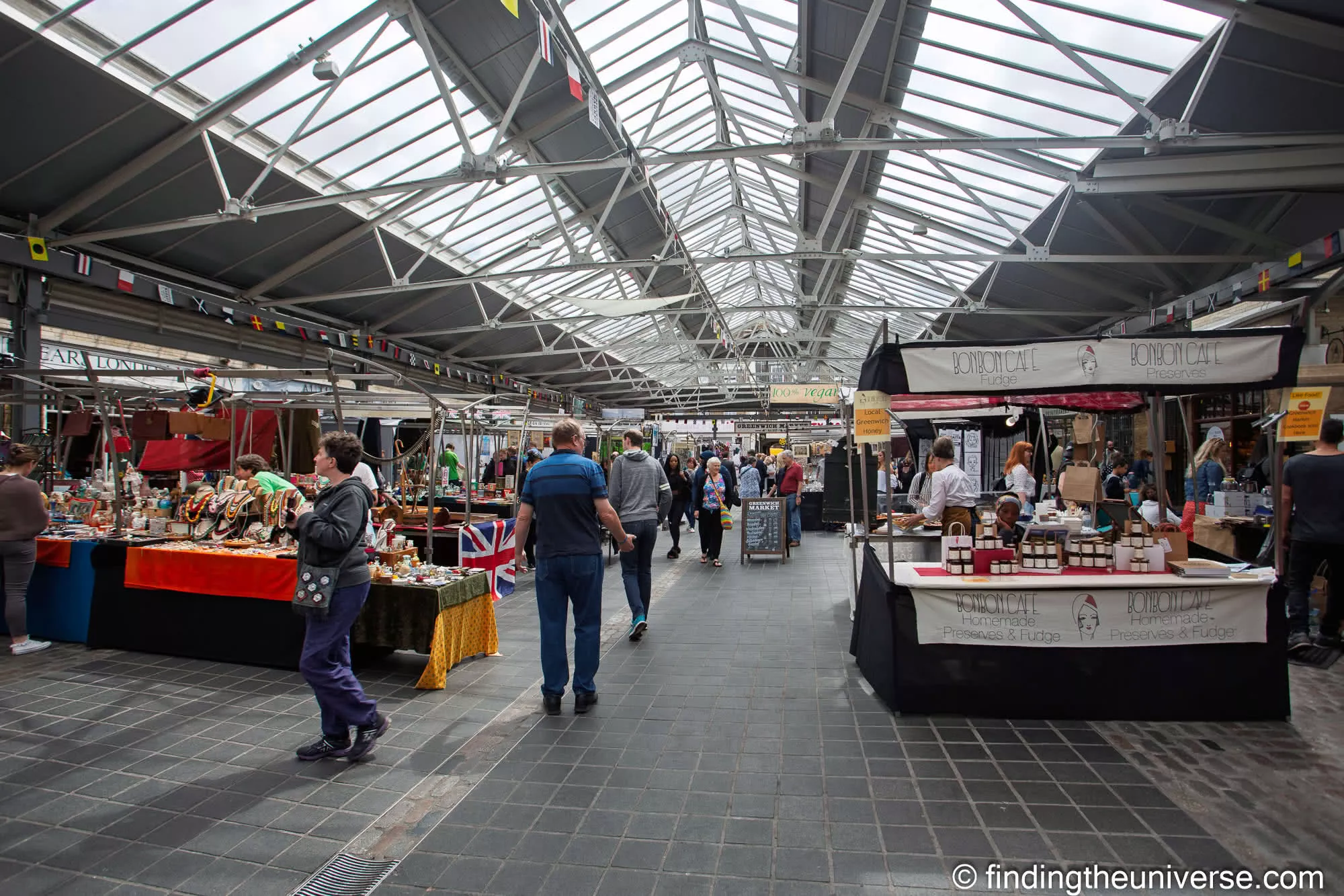 Greenwich Market under the glass roof