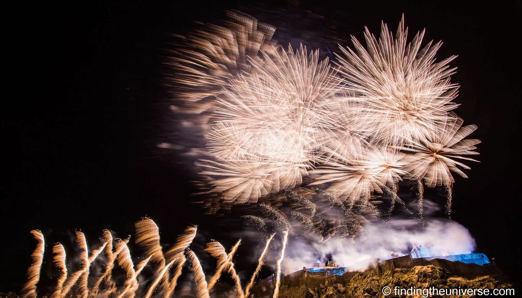 Hogmanay fireworks over Edinburgh Castle