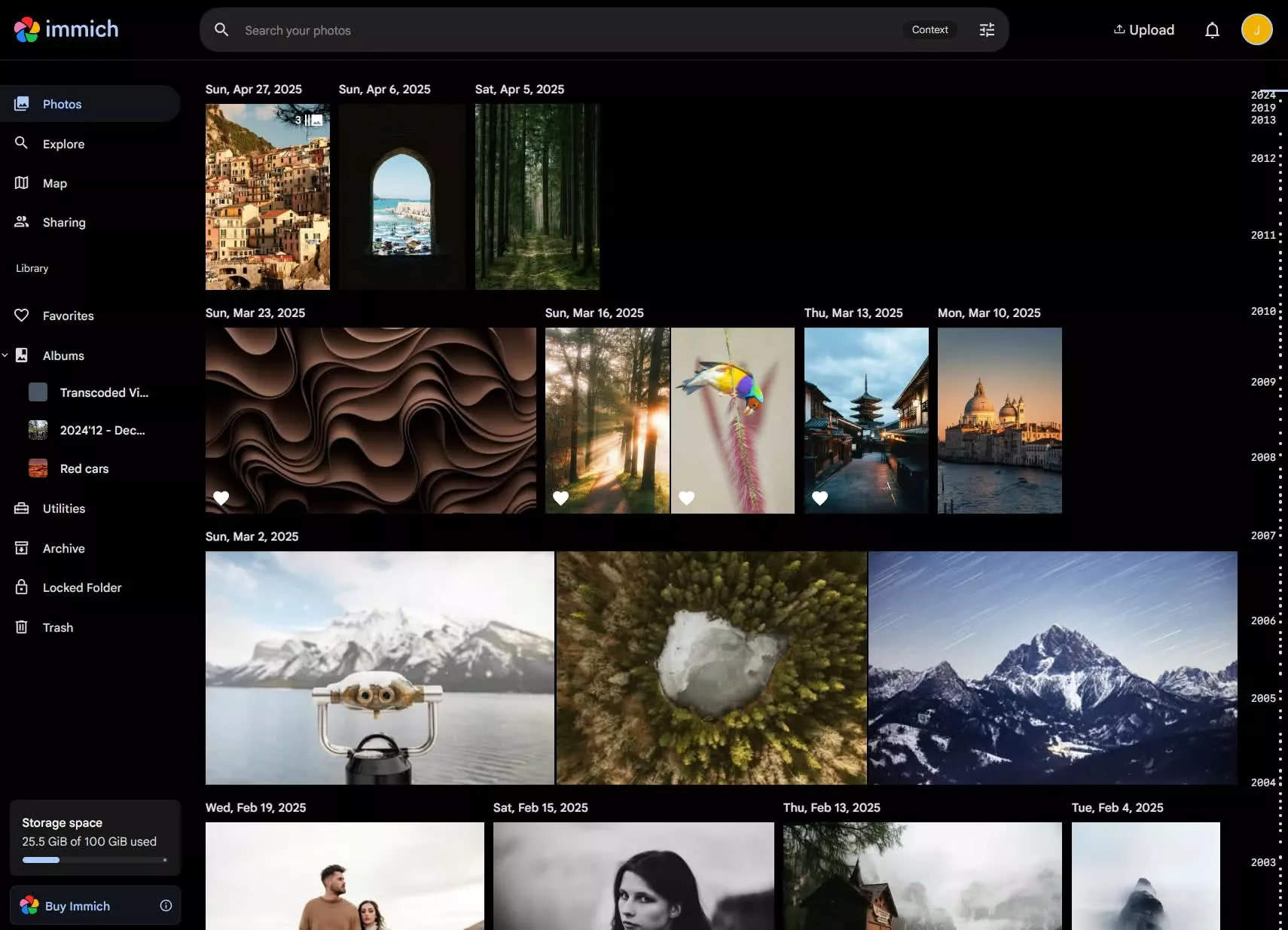 Immich screenshot