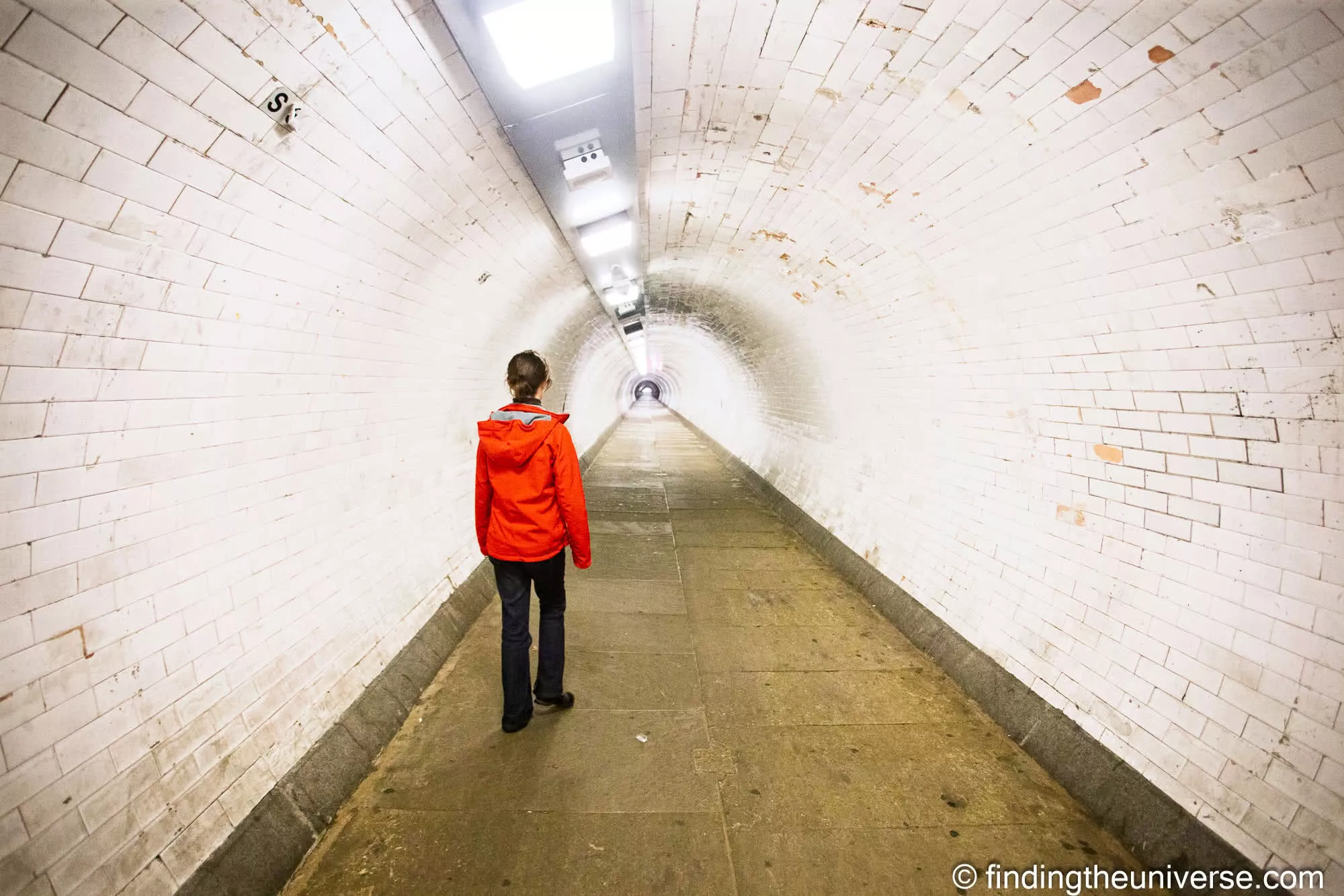 Inside the Greenwich foot tunnel