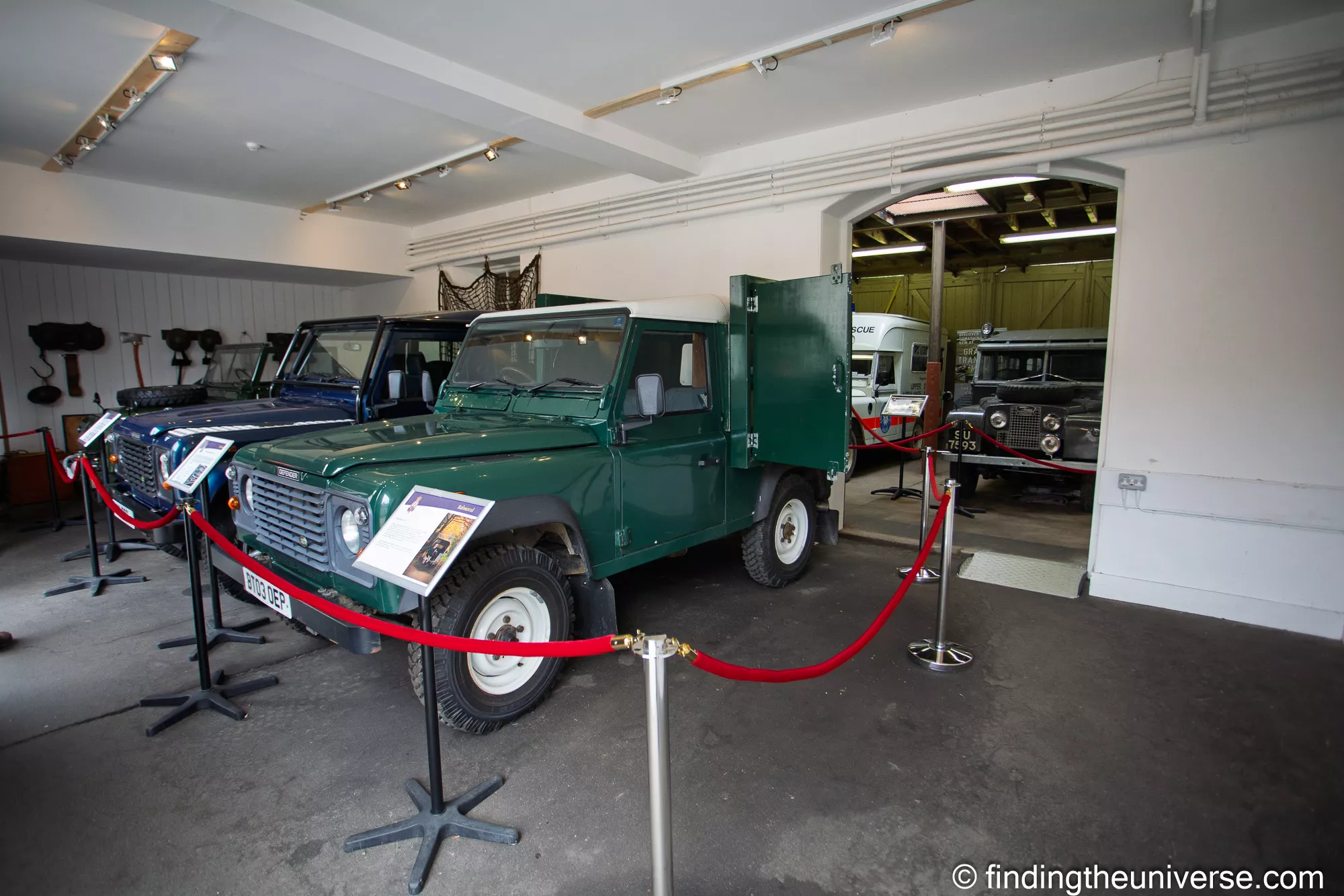 Land Rovers on display at Balmoral Castle