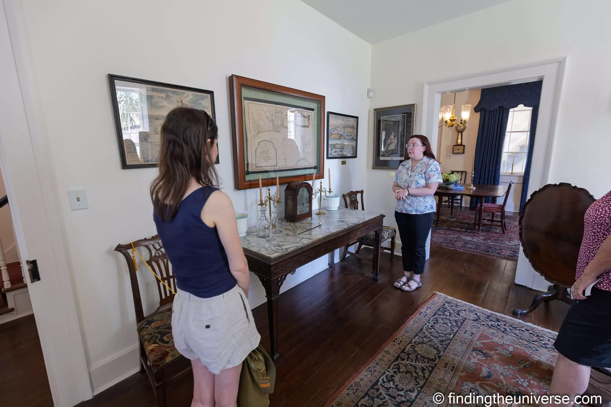 On a docent led tour of the Conde-Charlotte Museum House