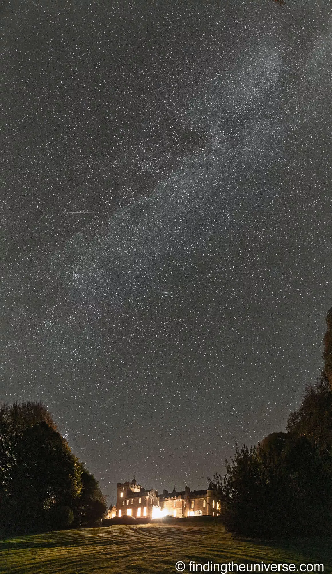 The Milky Way over Glenapp Castle