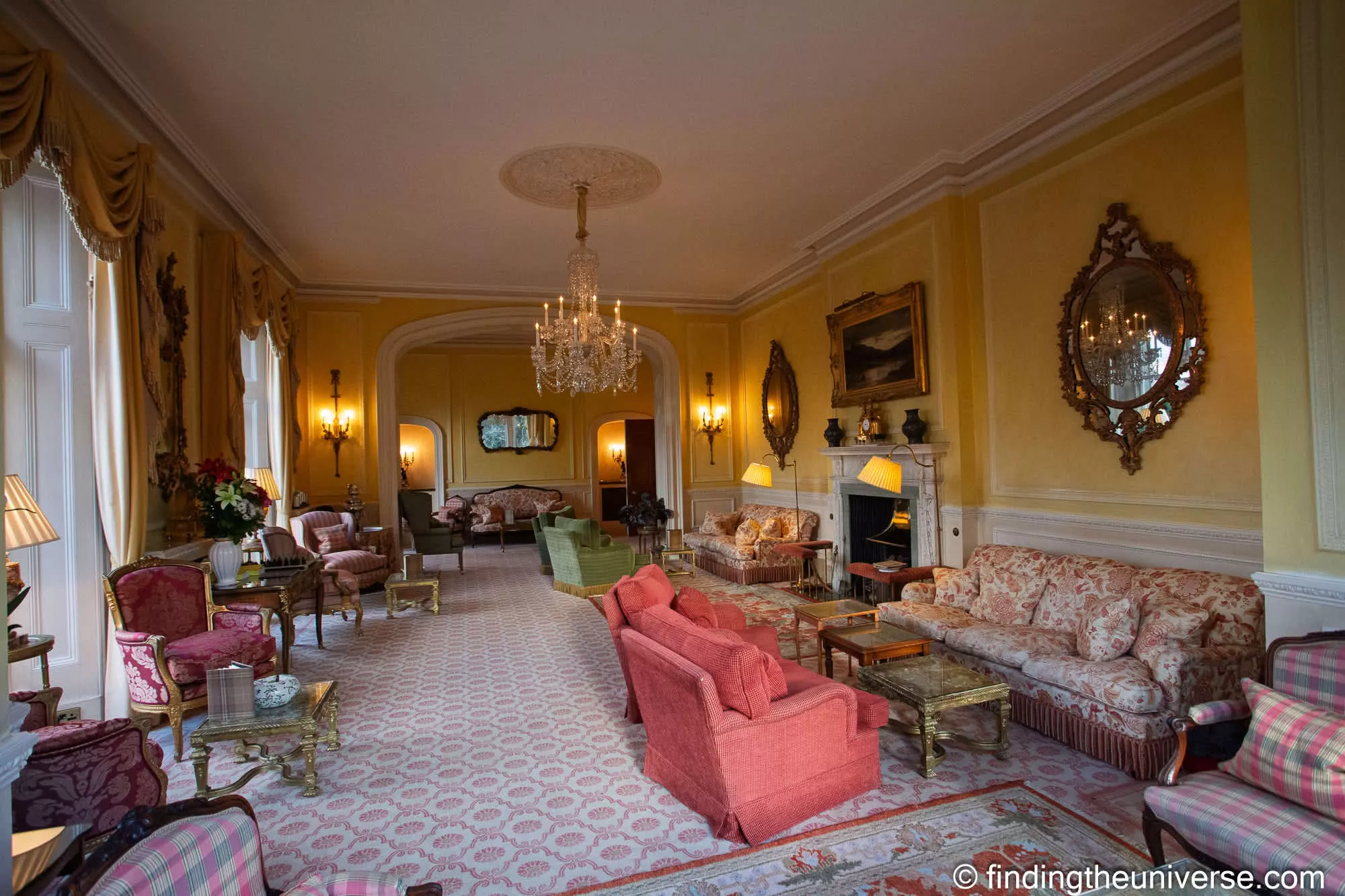 The drawing room at Inverlochy Castle Hotel