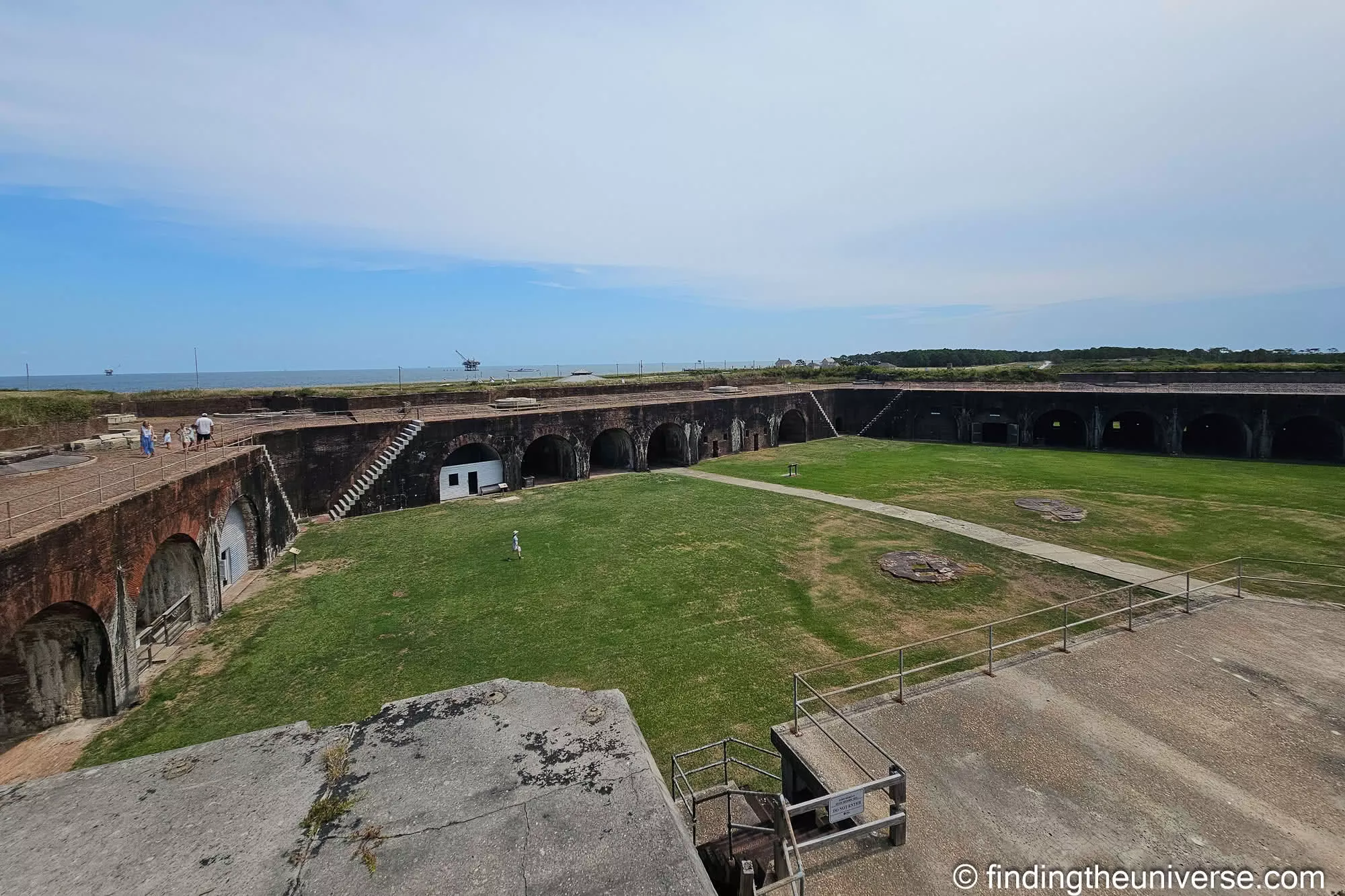 The parade ground inside Fort Morgan