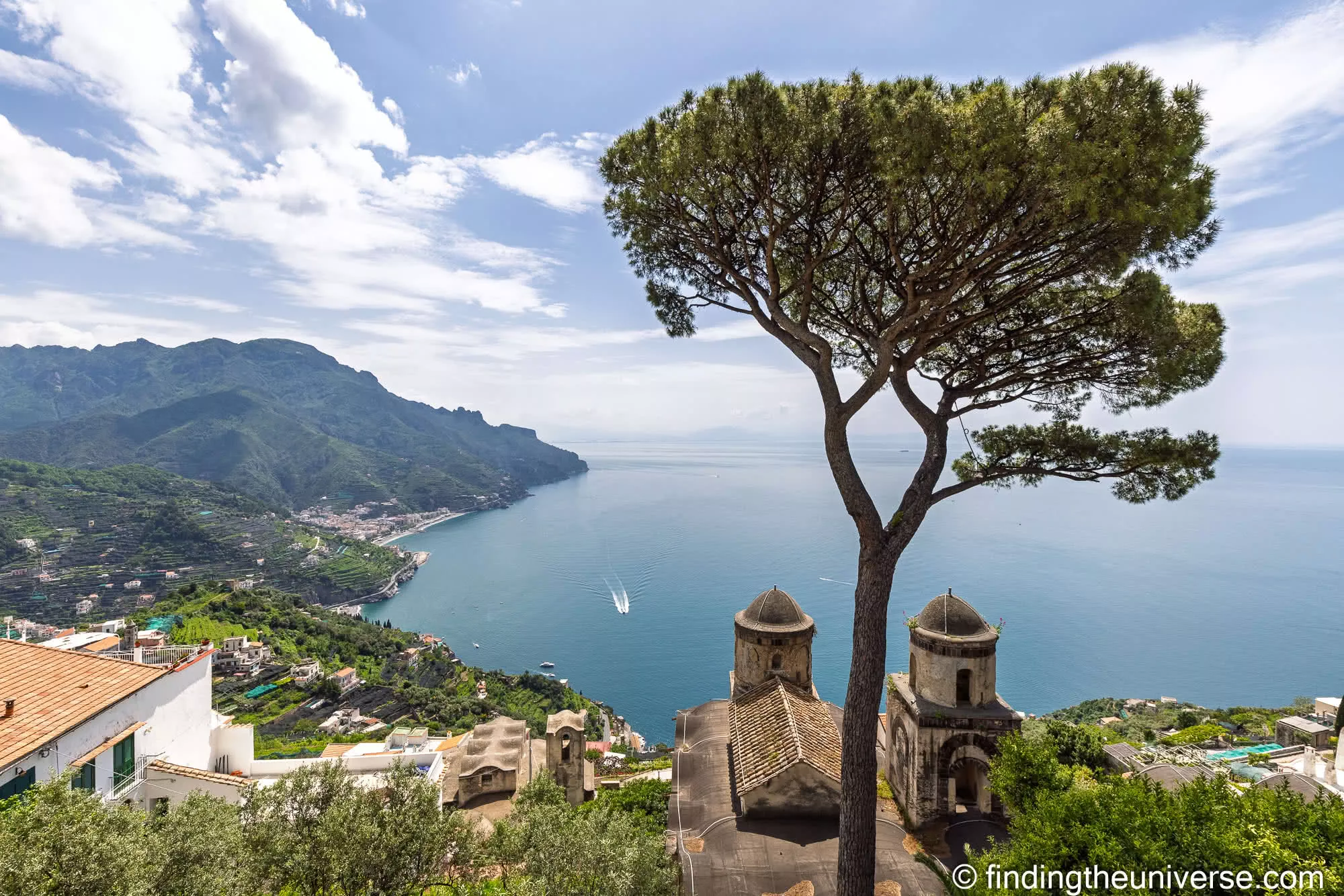 The view over the coast from Villa Rufolo in Ravello