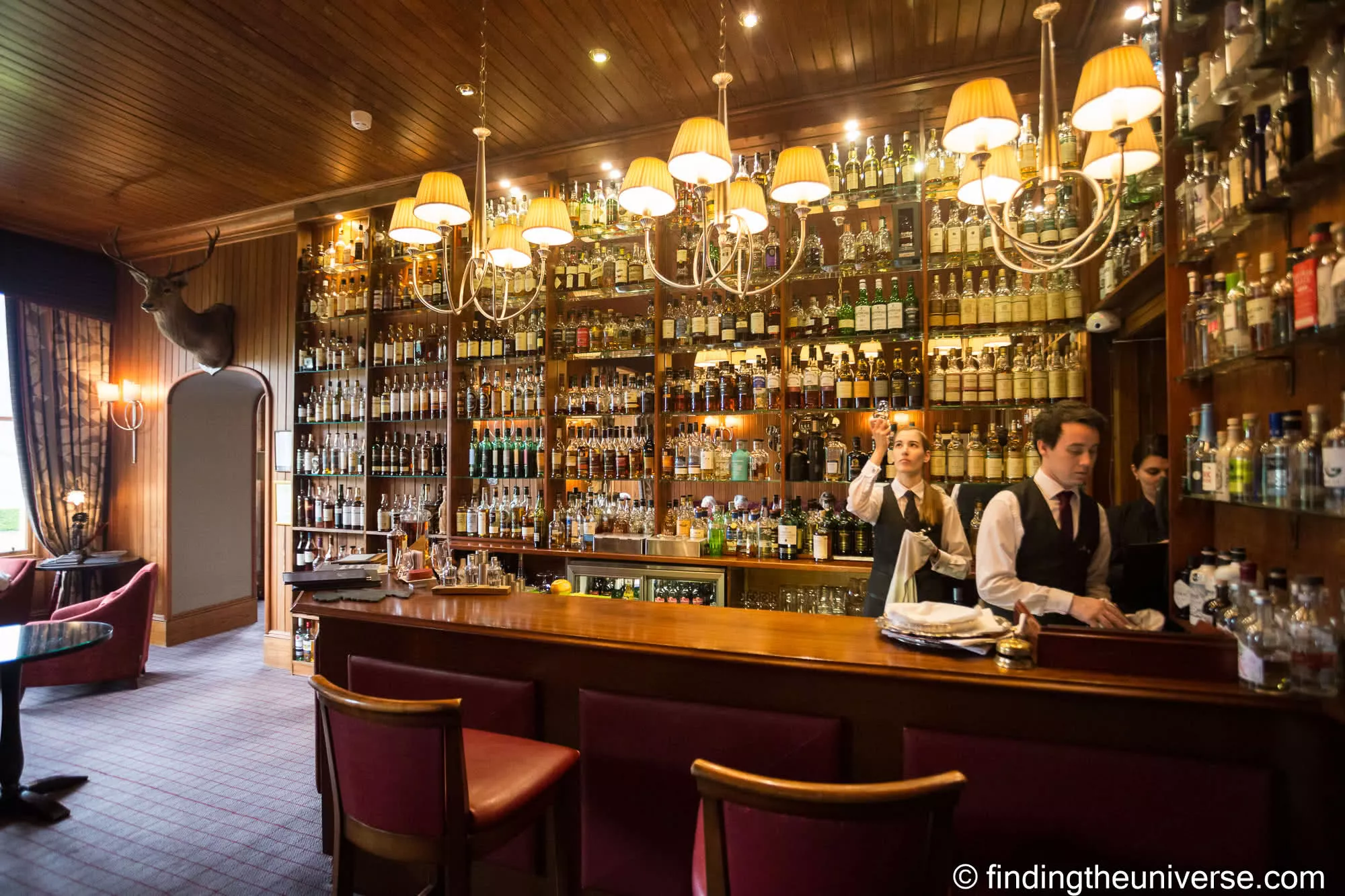 The whisky bar at The Torridon