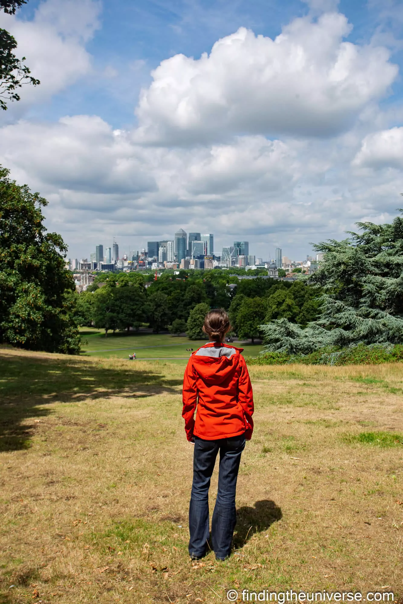 View over London from Greenwich Park