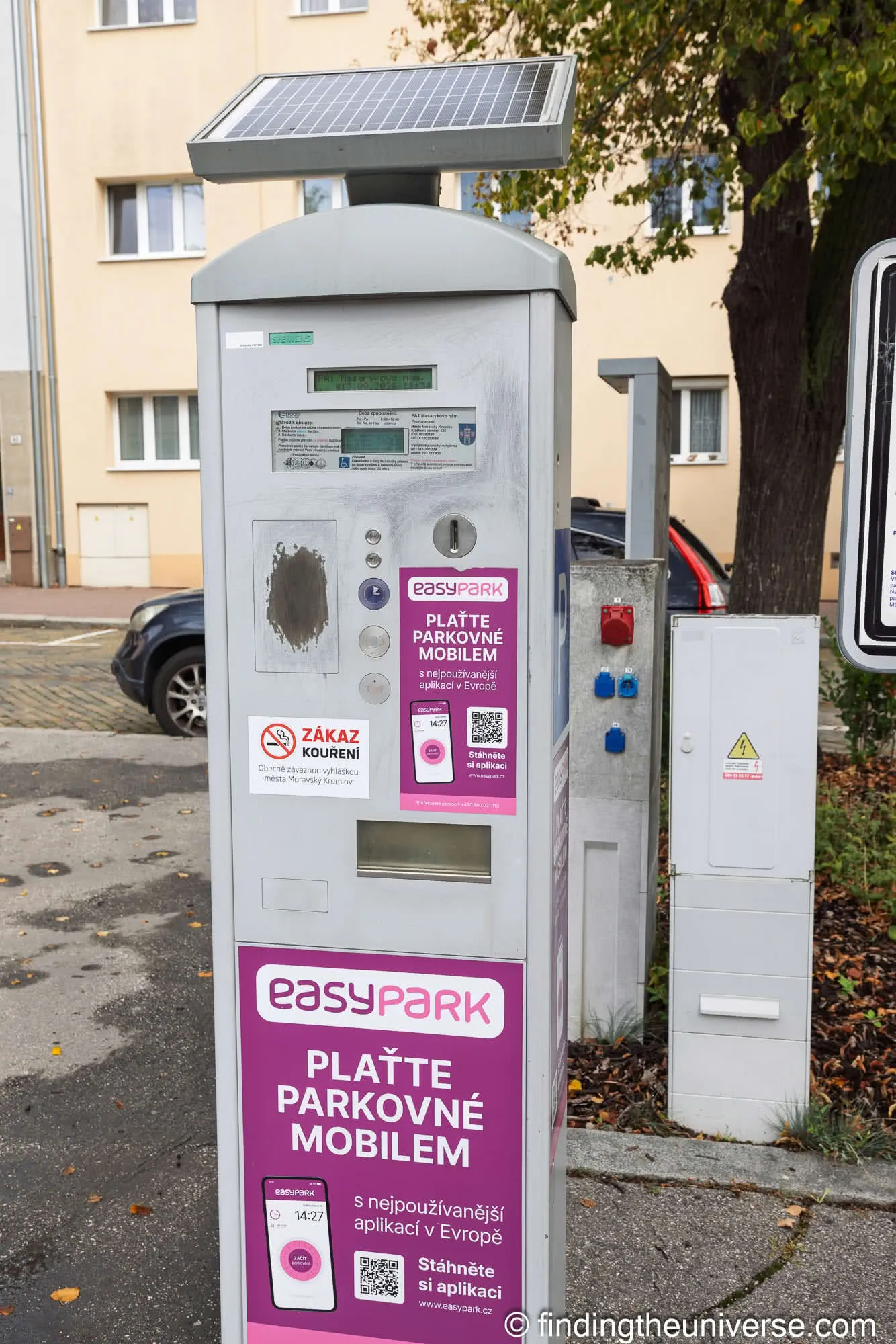 EasyPark parking meter in Moravský Krumlov