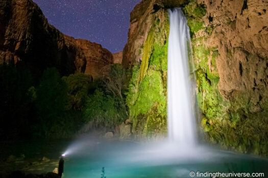 Havasu Falls at night, Arizona, USA by Laurence Norah