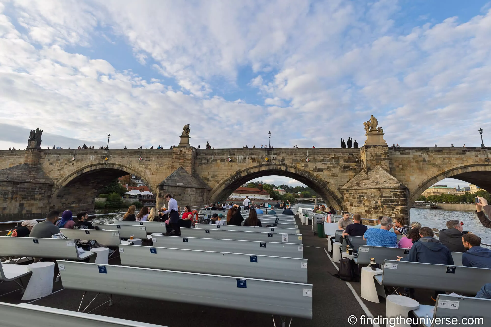 On the river cruise approaching Charles Bridge, Prague
