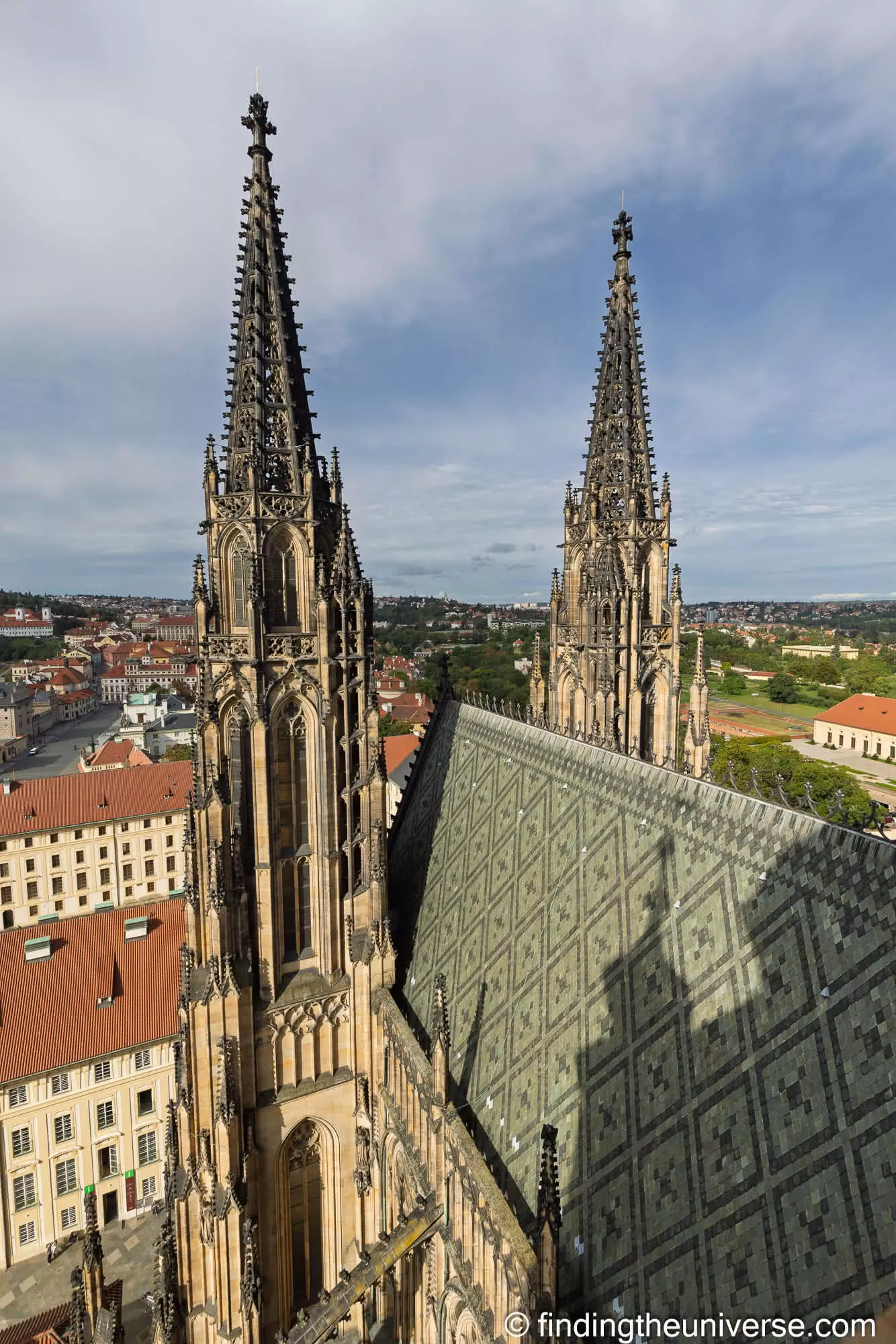 View from the St Vitus Great South Tower, Prague Castle